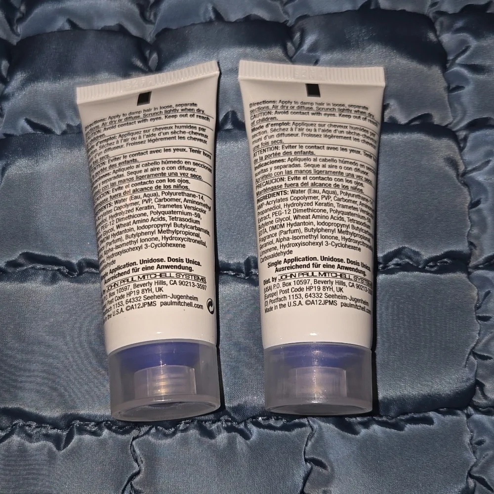 Paul Mitchell Ultimate Wave Beachy Texture Cream Gel Set Of 2 Travel Mini 15 ml